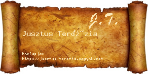 Jusztus Terézia névjegykártya