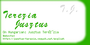 terezia jusztus business card